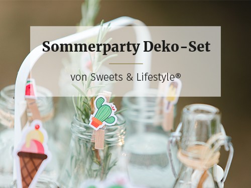 Freebie Sommerparty Deko-Set zum Selberbasteln von Sweets & Lifestyle®