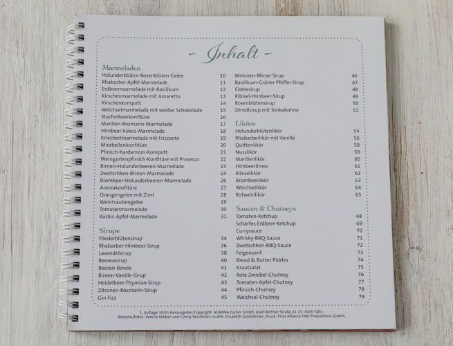 Inhaltsverzeichnis Buch Einkochen Rezepte fuer selbst gemachte Koestlichkeiten im Glas von Verena Pelikan
