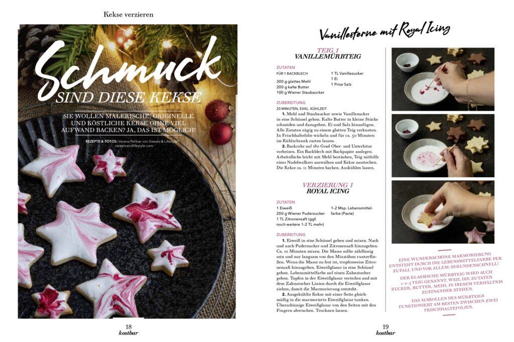 Rezeptstrecke und Fotostrecke von Foodbloggerin und Foodfotografin Verena Pelikan im Wiener Zucker Magazin kostbar Ausgabe November 2020
