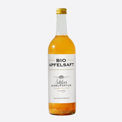 SchlossManufaktur Bio Apfelsaft naturtrueb erhaeltlich in der 750ml Flasche