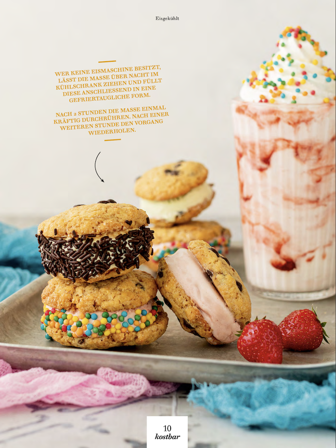 Ice Cream Cookies gemacht und fotografiert von Foodstylistin und Foodfotografin Verena Pelikan fuer Wiener Zucker